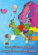 Europäische Länder, Hauptstädte und Flaggen malen und lernen
