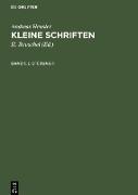 Andreas Heusler: Kleine Schriften. Band 1, Lieferung 1