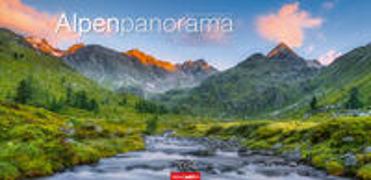 Alpenpanorama Kalender 2024. Die Berge der Schweiz, Deutschlands und Österreichs in einem Großformat-Kalender. Atemberaubende Panoramafotos der Alpen in einem großen Wandkalender