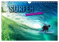 Surfen - from Inside the Barrel (Wandkalender 2024 DIN A4 quer), CALVENDO Monatskalender