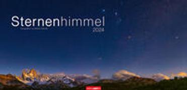Sternenhimmel Kalender 2024. Großer Foto-Wandkalender im Panorama-Format. Natur-Kalender 2024 mit atemberaubenden Panoramafotos vom Nachthimmel. 68x33 cm