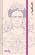 Frida Kahlo Wochen-Notizkalender klein 2024 - Taschen-Kalender 9x14 cm - mit Verschlussband & Falttasche - Weekly