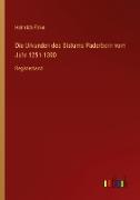 Die Urkunden des Bistums Paderborn vom Jahr 1251-1300