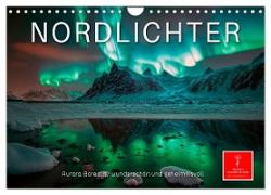 Nordlichter - Aurora Borealis, wunderschön und geheimnisvolll (Wandkalender 2024 DIN A4 quer), CALVENDO Monatskalender