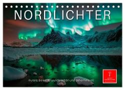 Nordlichter - Aurora Borealis, wunderschön und geheimnisvolll (Tischkalender 2024 DIN A5 quer), CALVENDO Monatskalender