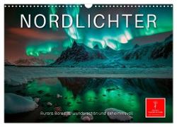 Nordlichter - Aurora Borealis, wunderschön und geheimnisvolll (Wandkalender 2024 DIN A3 quer), CALVENDO Monatskalender