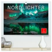 Nordlichter - Aurora Borealis, wunderschön und geheimnisvolll (hochwertiger Premium Wandkalender 2024 DIN A2 quer), Kunstdruck in Hochglanz