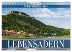 Lebensadern - Elbsandstein (Tischkalender 2024 DIN A5 quer), CALVENDO Monatskalender