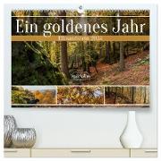Ein goldenes Jahr - Elbsandstein (hochwertiger Premium Wandkalender 2024 DIN A2 quer), Kunstdruck in Hochglanz