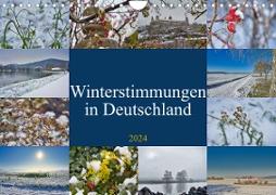 Winterstimmungen in Deutschland (Wandkalender 2024 DIN A4 quer), CALVENDO Monatskalender