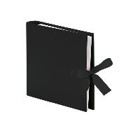 Fotoringbuch (2) m.Inhalt, 50/Seit. 230x210 mm, schwarz m.Schl.