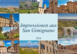 Impressionen aus San Gimignano (Wandkalender 2024 DIN A3 quer), CALVENDO Monatskalender