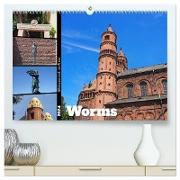 Worms-Nibelungenstadt am Rhein (hochwertiger Premium Wandkalender 2024 DIN A2 quer), Kunstdruck in Hochglanz