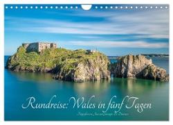 Rundreise: Wales in fünf Tagen (Wandkalender 2024 DIN A4 quer), CALVENDO Monatskalender