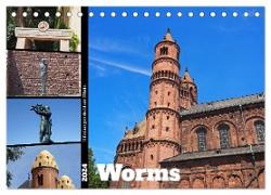 Worms-Nibelungenstadt am Rhein (Tischkalender 2024 DIN A5 quer), CALVENDO Monatskalender