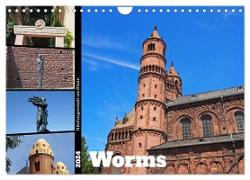 Worms-Nibelungenstadt am Rhein (Wandkalender 2024 DIN A4 quer), CALVENDO Monatskalender