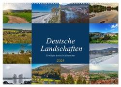Deutsche Landschaften - eine Reise durch die Jahreszeiten (Wandkalender 2024 DIN A2 quer), CALVENDO Monatskalender