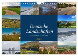 Deutsche Landschaften - eine Reise durch die Jahreszeiten (Wandkalender 2024 DIN A4 quer), CALVENDO Monatskalender