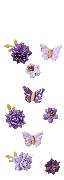 Nature Line - Violett flowers with Butterflies