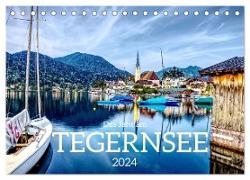 Das Jahr am Tegernsee (Tischkalender 2024 DIN A5 quer), CALVENDO Monatskalender