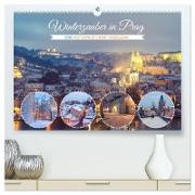 Winterzauber in Prag (hochwertiger Premium Wandkalender 2024 DIN A2 quer), Kunstdruck in Hochglanz