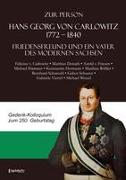 Zur Person Hans Georg von Carlowitz 1772 - 1840