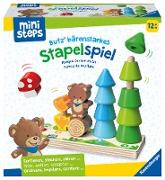 Ravensburger ministeps 4580 Butz' bärenstarkes Stapelspiel, Stapelbrett aus Holz mit Türmchen von 1-5 Teilen, Baby-Spielzeug ab 1 Jahr