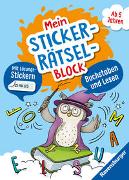Ravensburger Mein Stickerrätselblock: Buchstaben für Kinder ab 5 Jahren - spielerisch Buchstaben und Lesen Lernen mit lustigen Übungen und Sticker-Spaß