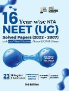 16 Year-wise NTA NEET (UG) Solved Papers (2022 - 2007) with 2022 Video Solutions, Notes & OMR Sheets 3rd Edition |
