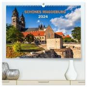 Schönes Magdeburg (hochwertiger Premium Wandkalender 2024 DIN A2 quer), Kunstdruck in Hochglanz