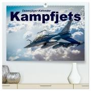 Kampfjets - Düsenjäger-Kalender (hochwertiger Premium Wandkalender 2024 DIN A2 quer), Kunstdruck in Hochglanz
