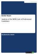 Analysis of the BEM Code of Professional Guidelines