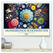 Jahresrunde Schönheiten (hochwertiger Premium Wandkalender 2024 DIN A2 quer), Kunstdruck in Hochglanz
