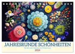 Jahresrunde Schönheiten (Tischkalender 2024 DIN A5 quer), CALVENDO Monatskalender