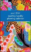 Posh 12-Month 2024 Monthly/Weekly Planner Calendar: Maximalist Abstract