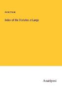 Index of the Statutes at Large