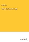 Index of the Statutes at Large