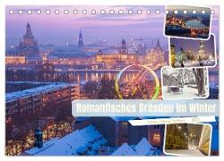 Romantisches Dresden im Winter (Tischkalender 2024 DIN A5 quer), CALVENDO Monatskalender
