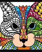 Cats with Mandalas - Adult Coloring Book