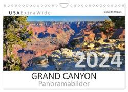 GRAND CANYON Panoramabilder (Wandkalender 2024 DIN A4 quer), CALVENDO Monatskalender