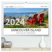 VANCOUVER ISLAND Panoramabilder (hochwertiger Premium Wandkalender 2024 DIN A2 quer), Kunstdruck in Hochglanz
