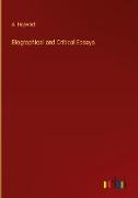 Biographical and Critical Essays