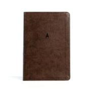 CSB Personal Size Giant Print Bible, Brown Leathertouch