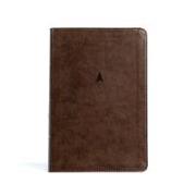 CSB Personal Size Giant Print Bible, Brown Leathertouch, Indexed