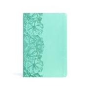 CSB Large Print Thinline Bible, Light Teal Leathertouch, Value Edition