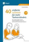 40 einfache Lesetexte für mehr Textverständnis 7-8