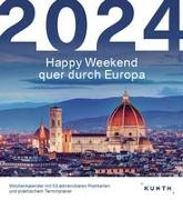 Happy Weekend quer durch Europa - KUNTH Postkartenkalender 2024