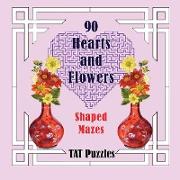 90 Hearts and Flowers Shaped Mazes