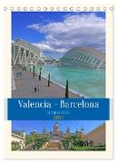 Valencia - Barcelona Terminplaner (Tischkalender 2024 DIN A5 hoch), CALVENDO Monatskalender