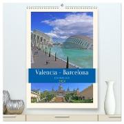 Valencia - Barcelona Terminplaner (hochwertiger Premium Wandkalender 2024 DIN A2 hoch), Kunstdruck in Hochglanz